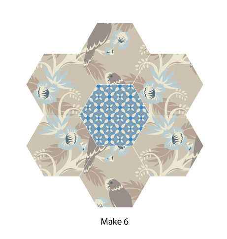 Forget Me Not Hexagon Flower